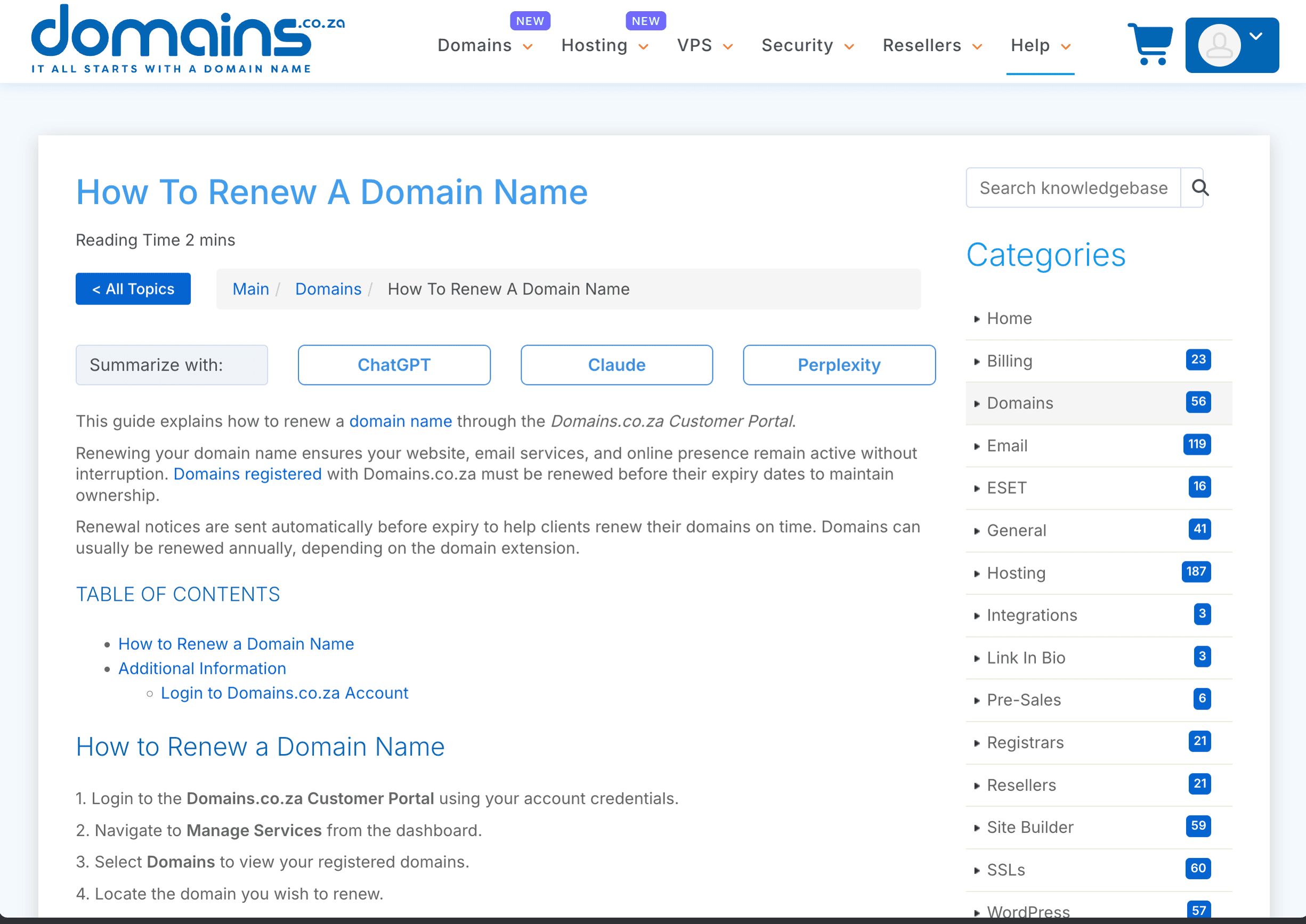 Official Domains.co.za domain-renewal guide